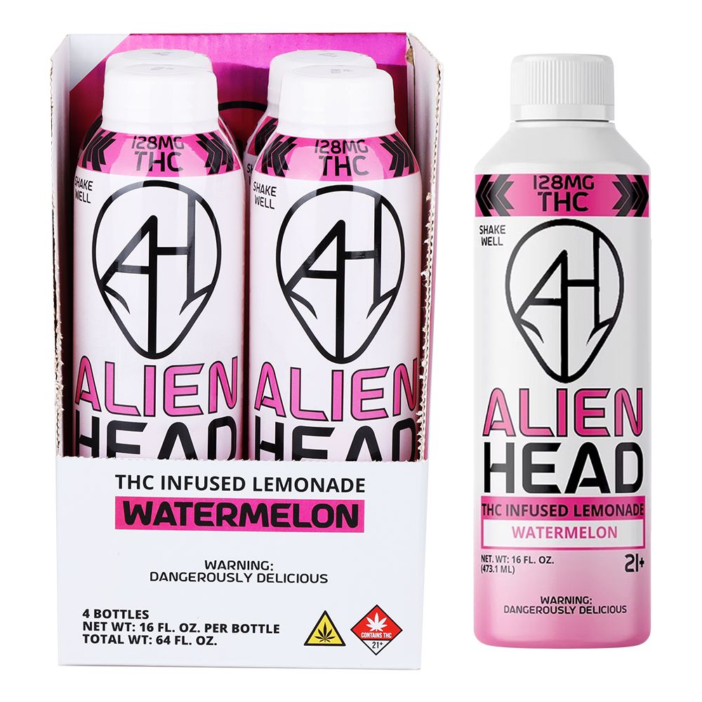 Alien Head D9 THC Lemonade | 16oz | 128mg | 4ct