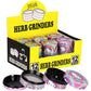 12CT DISPLAY - Kitty Aluminum Grinder - 4pc / 2" / Assorted Designs