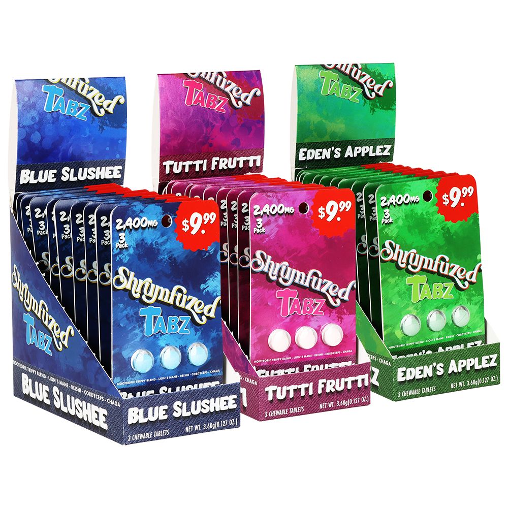 Shrumfuzed Tabz Nootropic Mushroom Blend Tablets | 2400mg | 3pc | 10pk Display