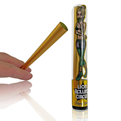 King Size Gold Hemp Cones 24k Pre Rolled Pack by Lion Rolling Circus