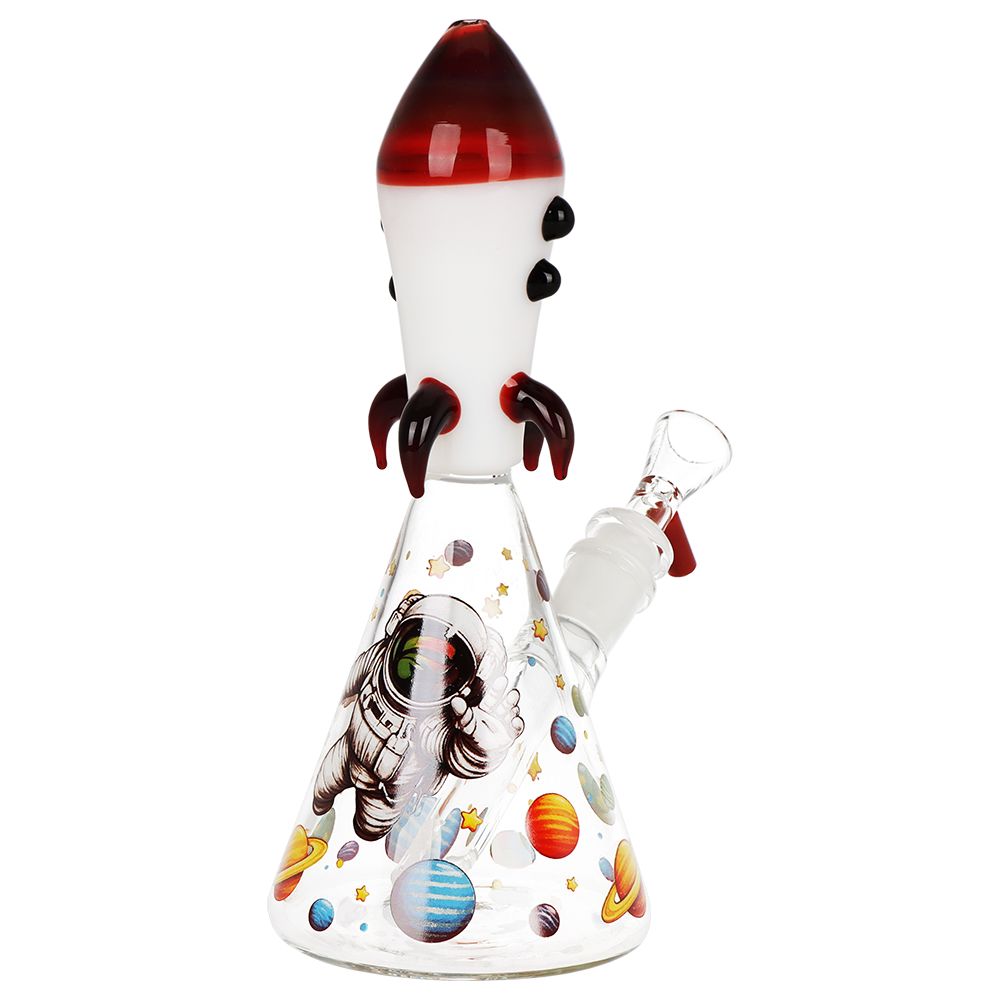 Pulsar Rocket Ship Glass Water Pipe - 7.75" / 14mm F