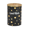 GOOD VIBES GOLD POLKA DOTS DELUXE CANISTER STASH JAR